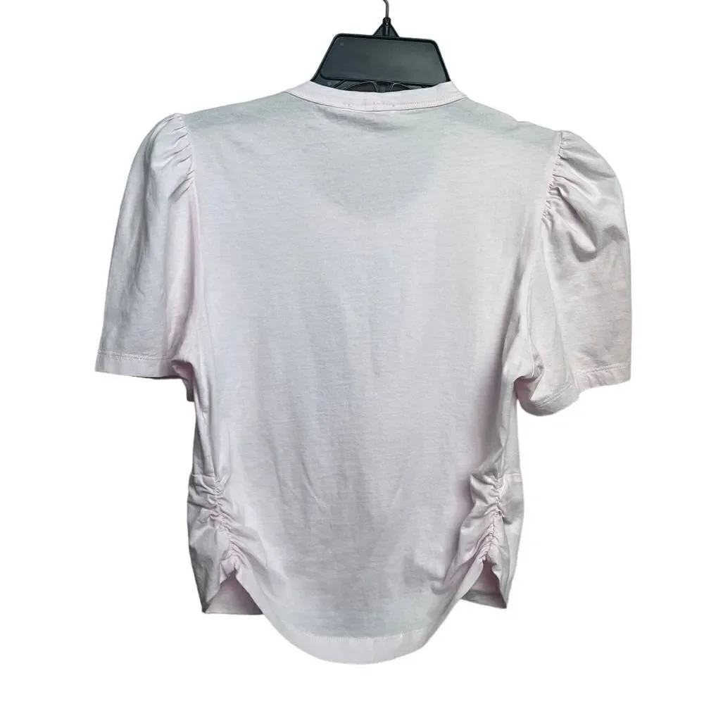A.L.C. Pink Milo Puff Sleeve Tie T-Shirt Sz. XS - Picture 7 of 7